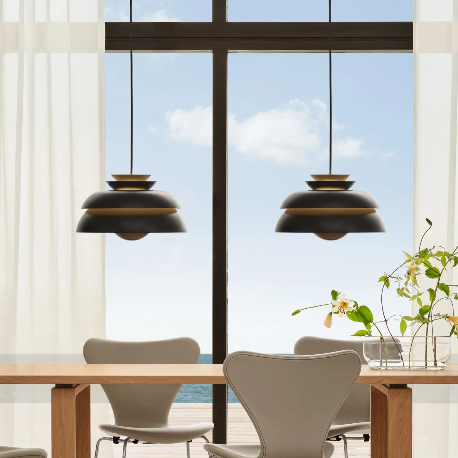 FRITZ HANSEN Concert P3 Pendellampe schwarz 55cm