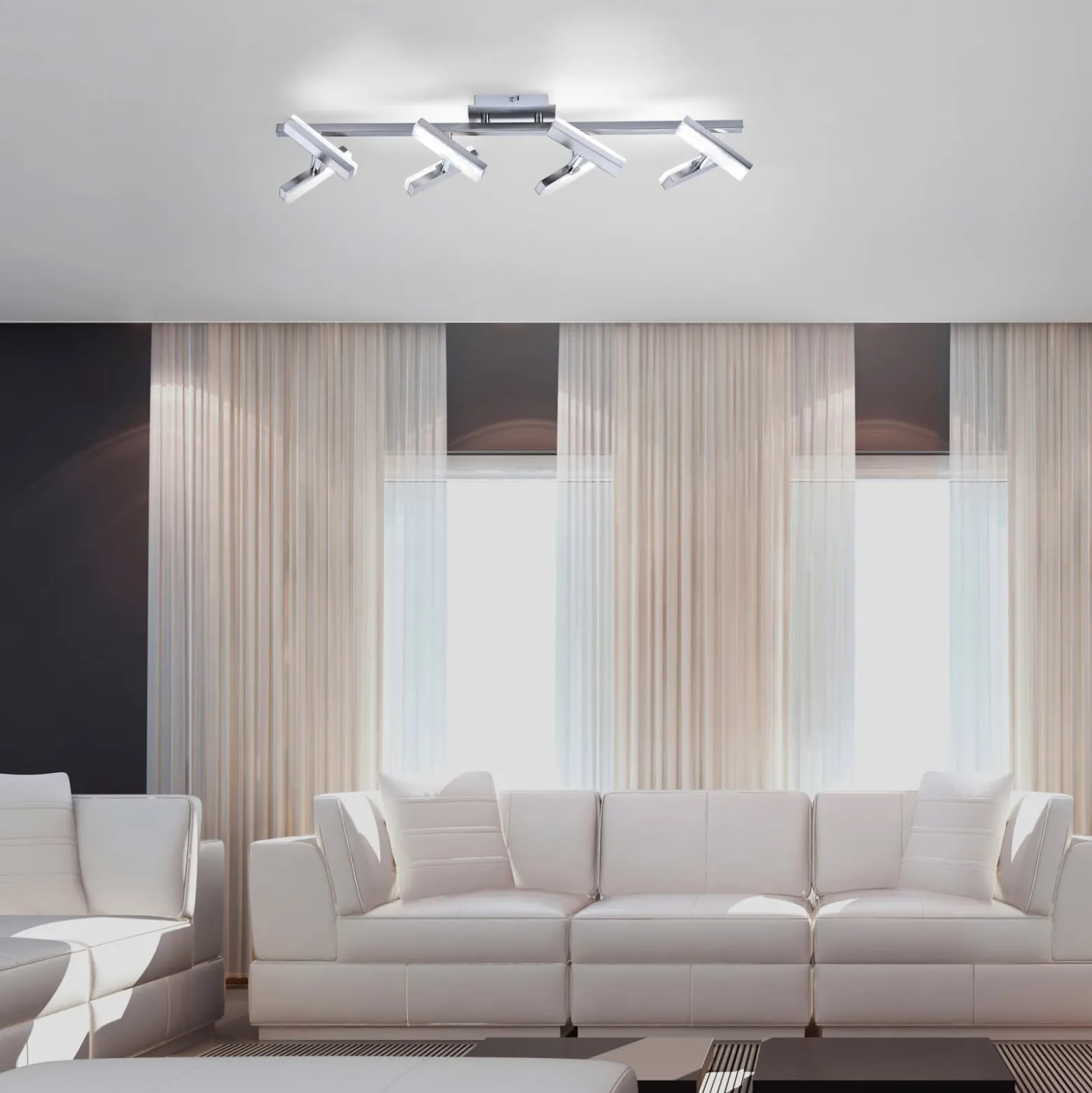 Funktionelle LED-Deckenleuchte Rico, 8fl.