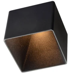 GF design Blocky Einbaulampe IP54 schwarz 3.000 K