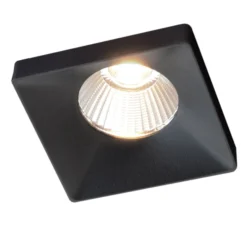 GF design Squary Einbaulampe IP54 schwarz 3.000 K