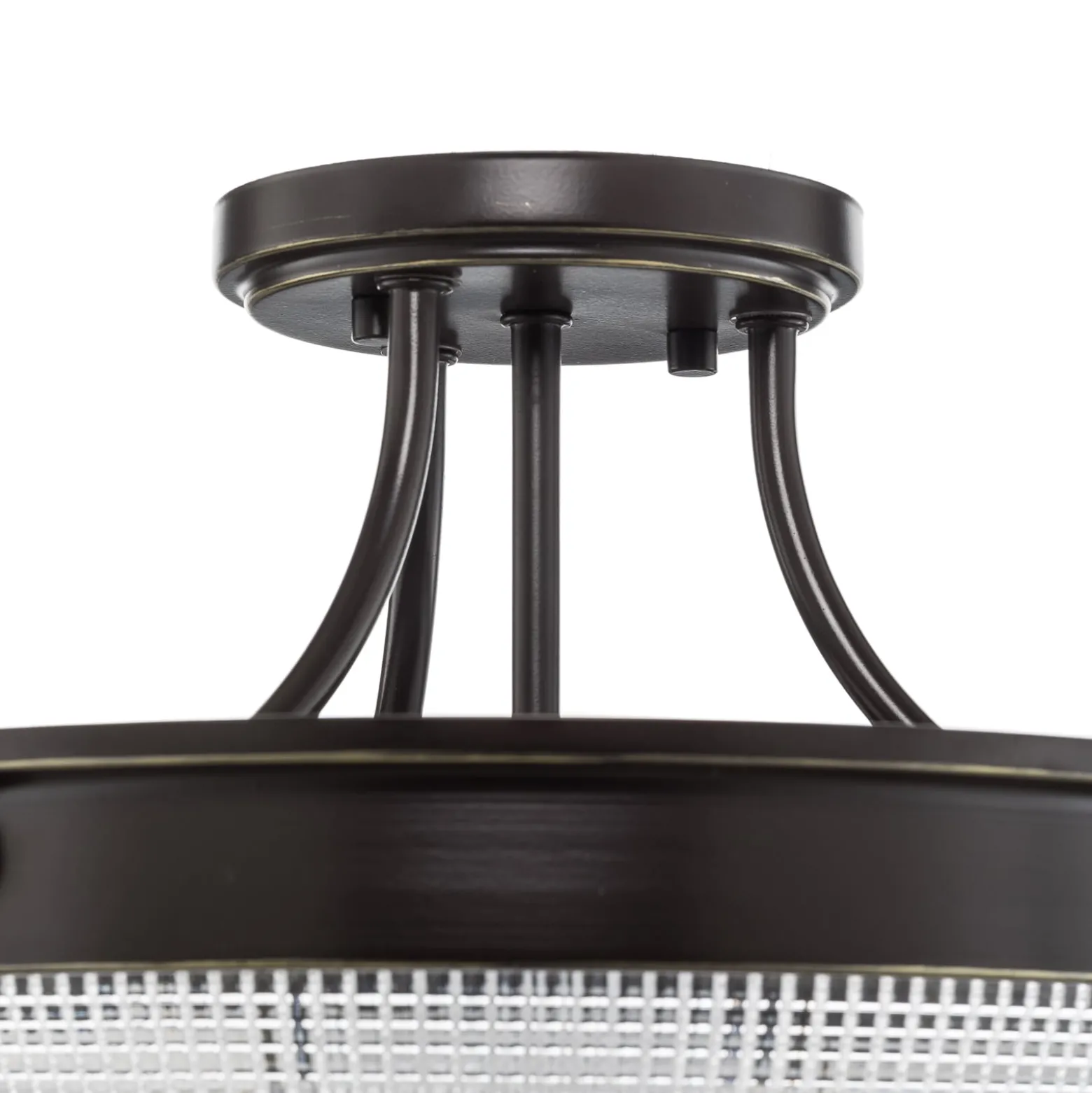 Glas-Deckenleuchte Mantle mit Bronze-Finish
