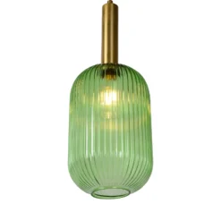 Glas-Hängeleuchte Maloto, Ø 20 cm, grün