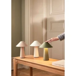 Globen Lighting Akku-Tischlampe Cannes, weiß, 26 cm IP44