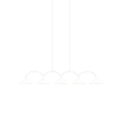Globen Lighting Hängelampe CURVE 5, weiß, 5-flg., 165 cm