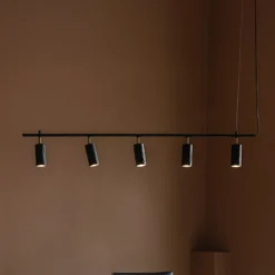 Globen Lighting Pendellampe Hubble 5 schwarz Länge 130cm 3fl