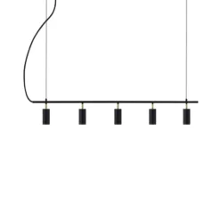 Globen Lighting Pendellampe Hubble 5 schwarz Länge 130cm 3fl