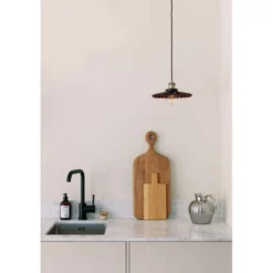 Globen Lighting Pendelleuchte COBBLER, dunkelrot, Ø 25 cm