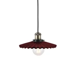 Globen Lighting Pendelleuchte COBBLER, dunkelrot, Ø 25 cm