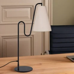 Globen Lighting Tischleuchte Lou, schwarz/weiß, Höhe 55 cm