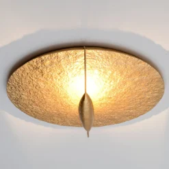 Goldfarbene LED-Deckenlampe Trabant