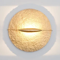 Goldfarbene LED-Deckenlampe Trabant