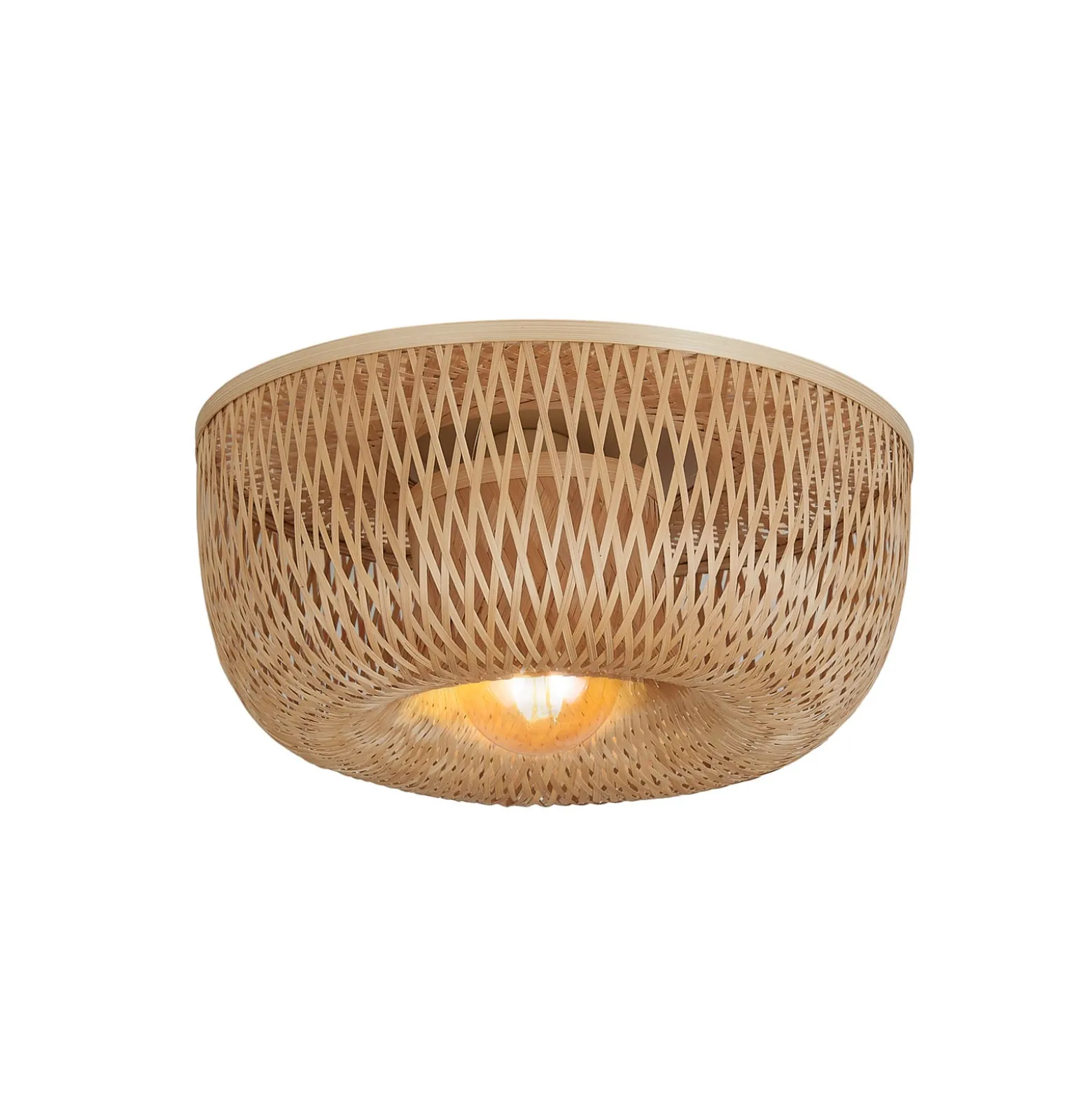 GOOD & MOJO Deckenlampe Barbados, natur, Ø 35 cm, Bambus E27