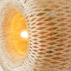 GOOD & MOJO Deckenlampe Barbados, natur, Ø 35 cm, Bambus E27
