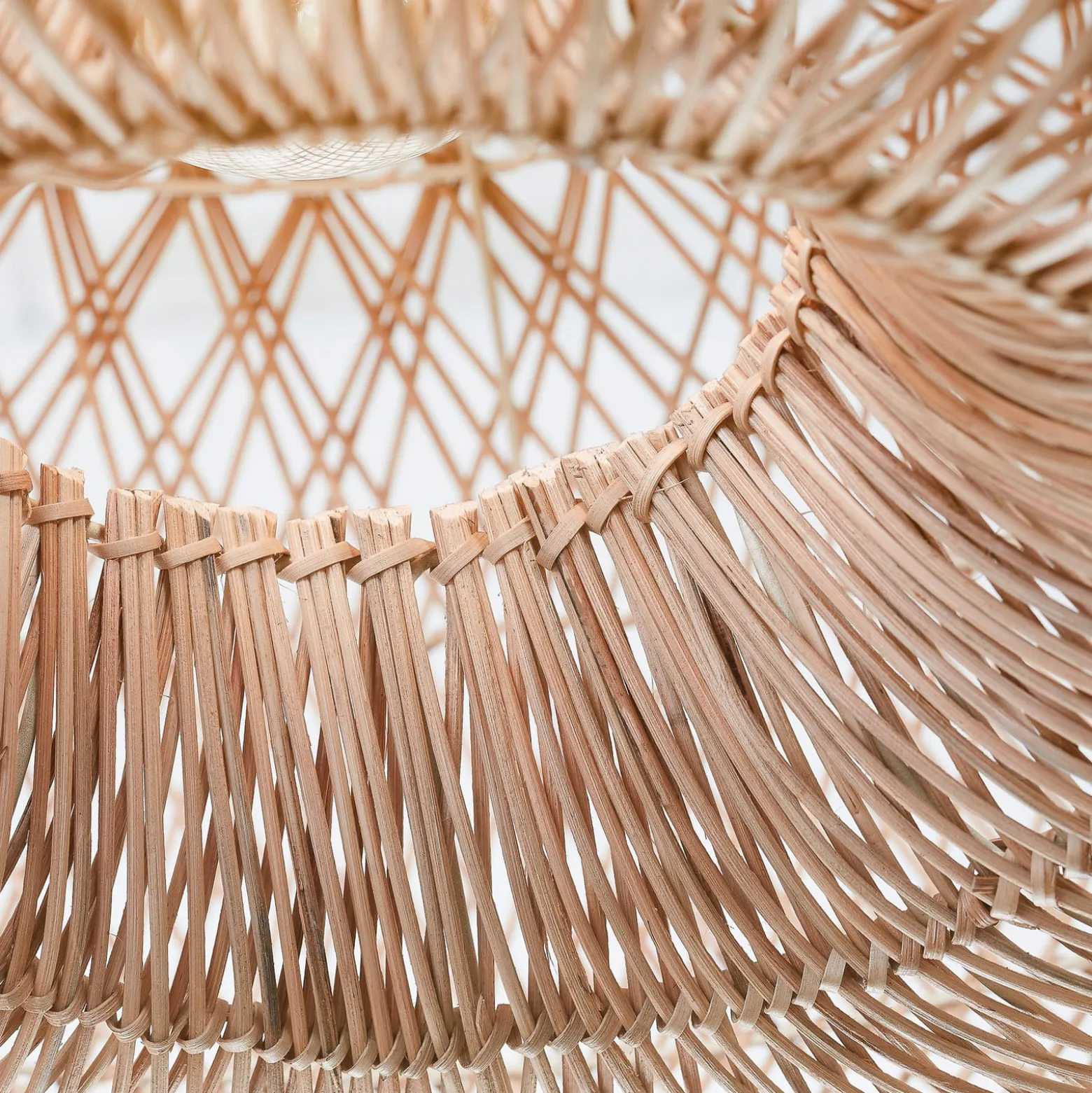 GOOD & MOJO Hängelampe Arizona, natur, Ø 70 cm, Rattan, E27