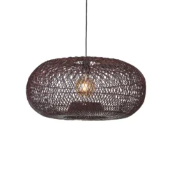 GOOD & MOJO Hängelampe Arizona, rot, Ø 70 cm, Rattan, E27