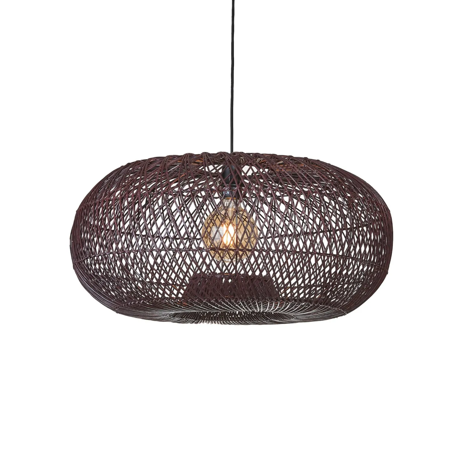 GOOD & MOJO Hängelampe Arizona, rot, Ø 70 cm, Rattan, E27