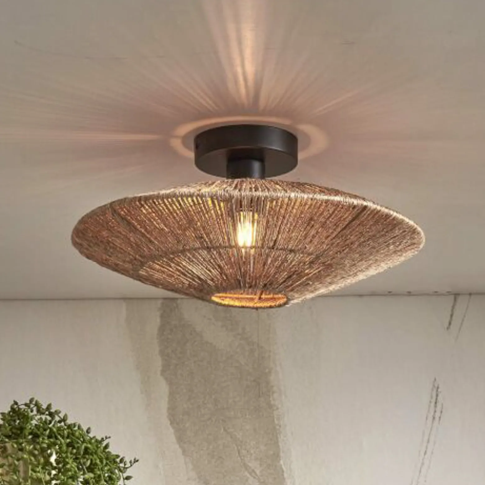 GOOD & MOJO Iguazu Deckenlampe Ø40cm natur