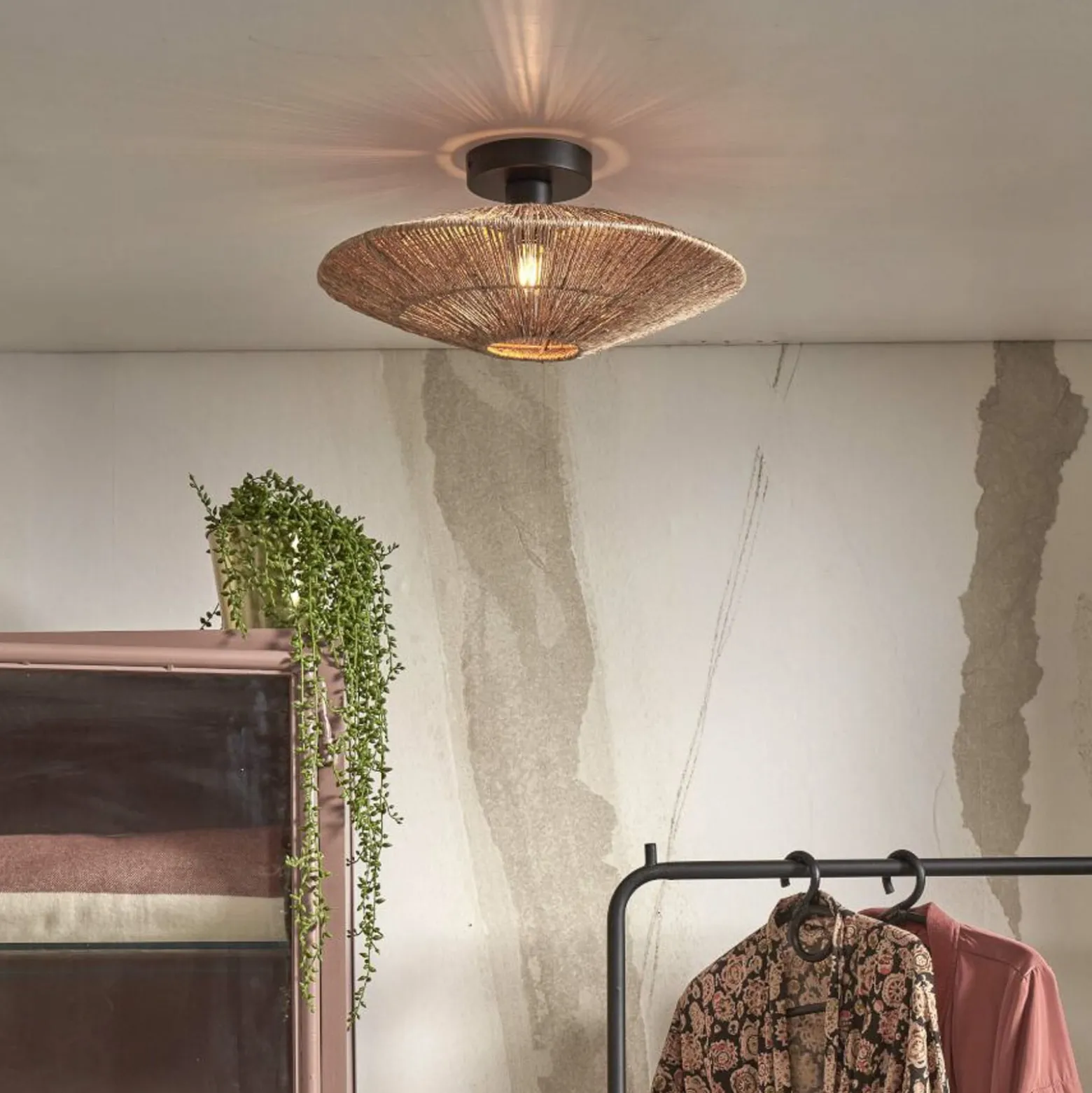 GOOD & MOJO Iguazu Deckenlampe Ø40cm natur