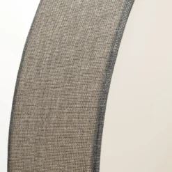 Graue Deckenlampe Pasteri mit Leinenschirm 76 cm