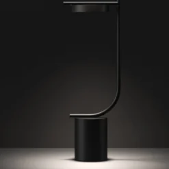 Grupa LED-Akku-Tischlampe Igram, schwarz, 40 cm, IP44