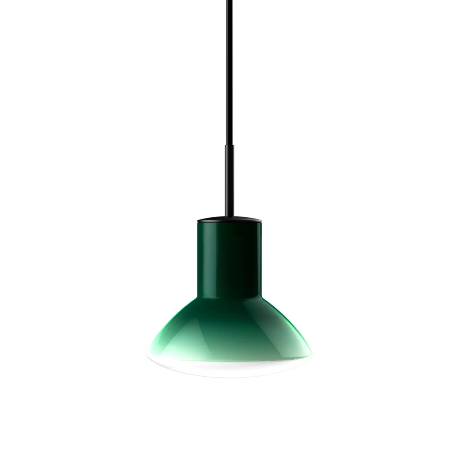 Grupa Pendellampe Onda, grün, Ø 17 cm, Glas, GU10
