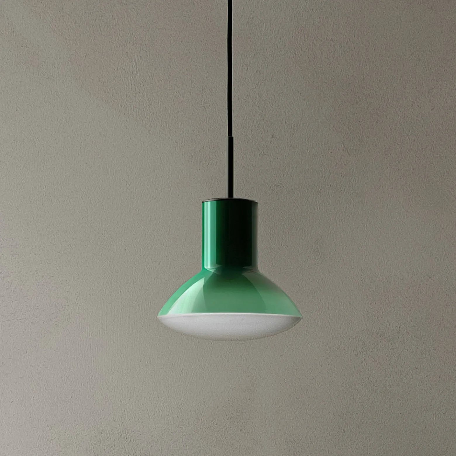Grupa Pendellampe Onda, grün, Ø 17 cm, Glas, GU10
