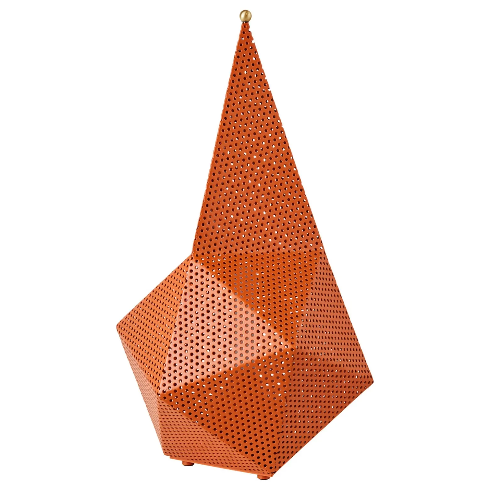 Gubi Akku-Tischleuchte Bagdad, orange, Höhe 36 cm, Metall