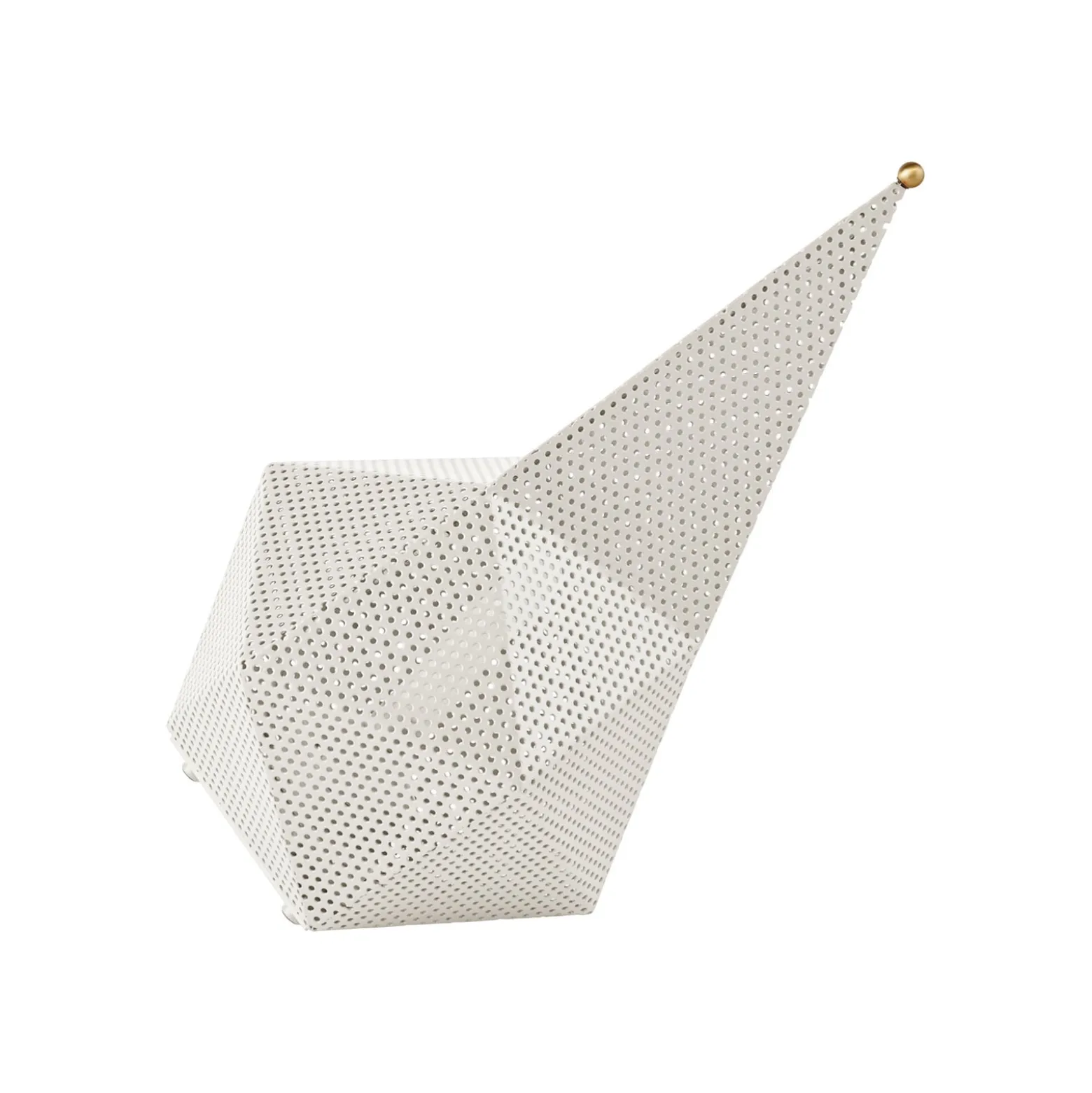 Gubi Akku-Tischleuchte Bagdad, weiß, Höhe 36 cm, Metall