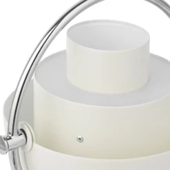 GUBI Akku-Tischleuchte Multi-Lite, chrom/weiß, 30 cm