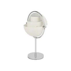 GUBI Akku-Tischleuchte Multi-Lite, chrom/weiß, 30 cm