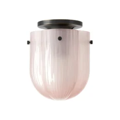 GUBI Deckenleuchte Seine, Messing antik, Glas korallenrosa