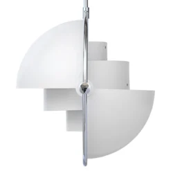 GUBI Hängeleuchte Multi-Lite, Ø 36 cm, chrom/weiß