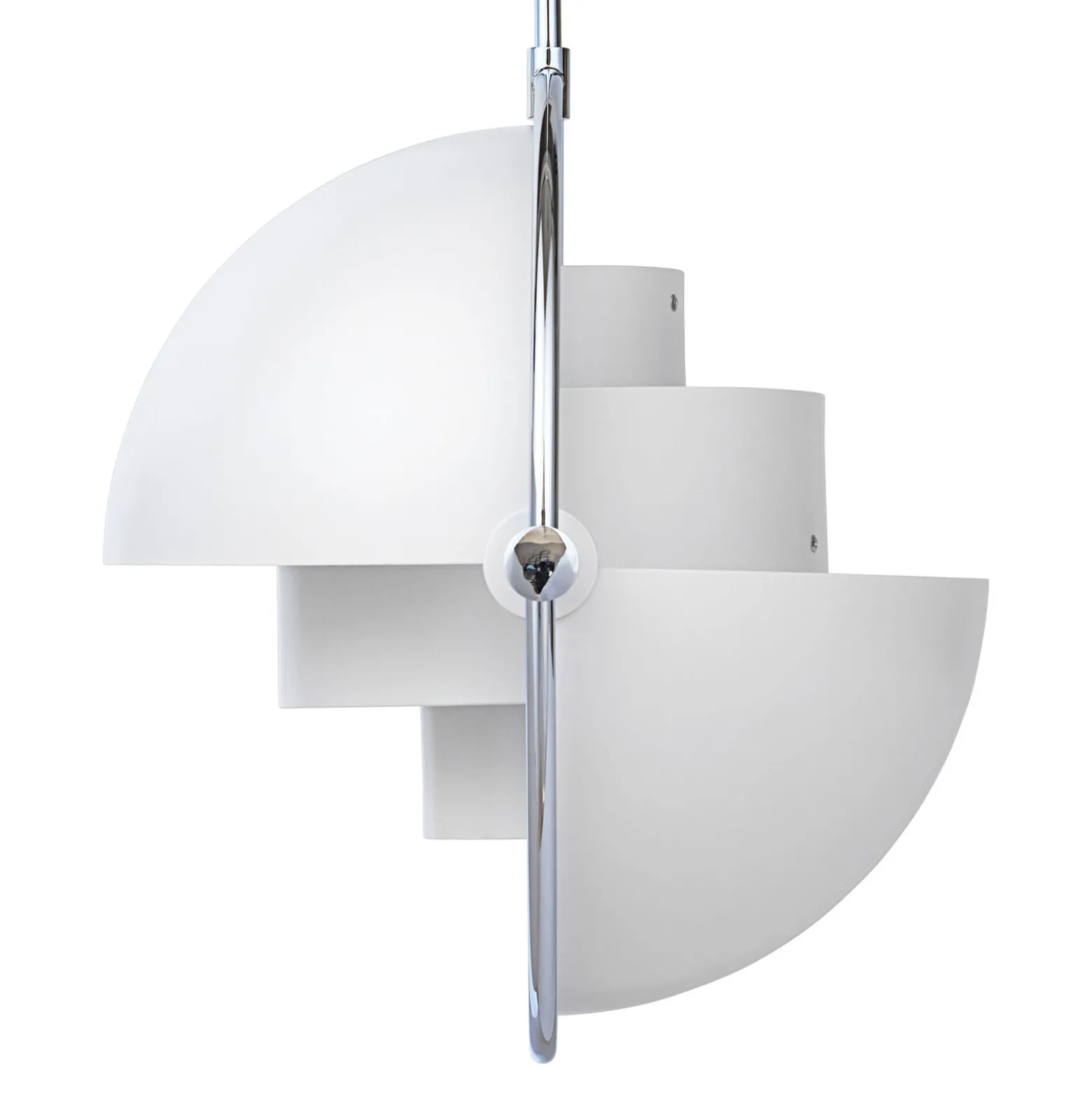 GUBI Hängeleuchte Multi-Lite, Ø 36 cm, chrom/weiß