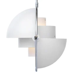 GUBI Hängeleuchte Multi-Lite, Ø 36 cm, chrom/weiß
