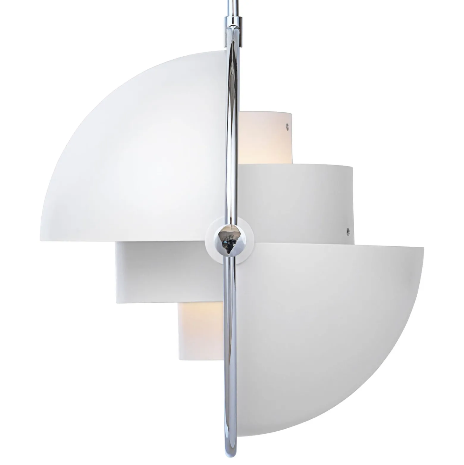 GUBI Hängeleuchte Multi-Lite, Ø 36 cm, chrom/weiß