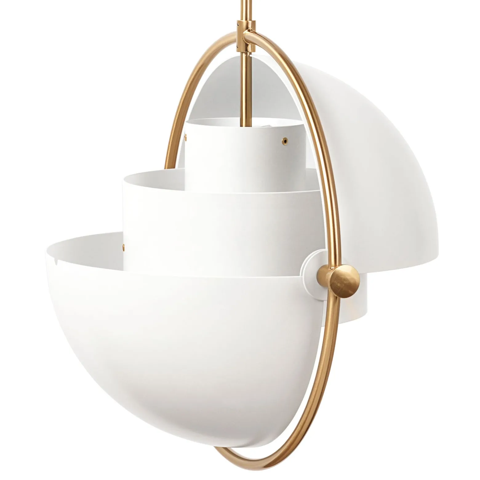 GUBI Hängeleuchte Multi-Lite, Ø 36 cm, messing/weiß
