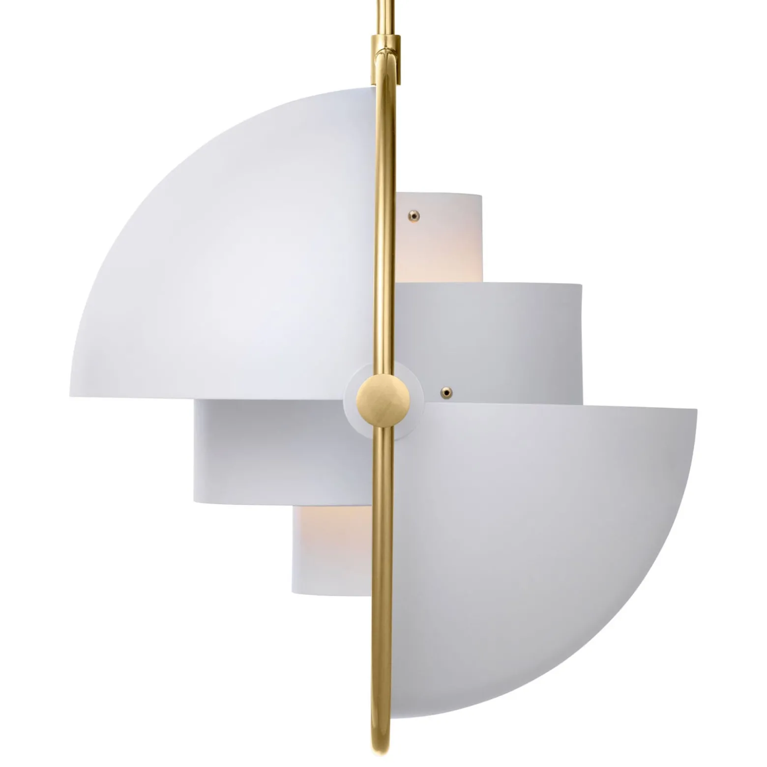 GUBI Hängeleuchte Multi-Lite, Ø 36 cm, messing/weiß
