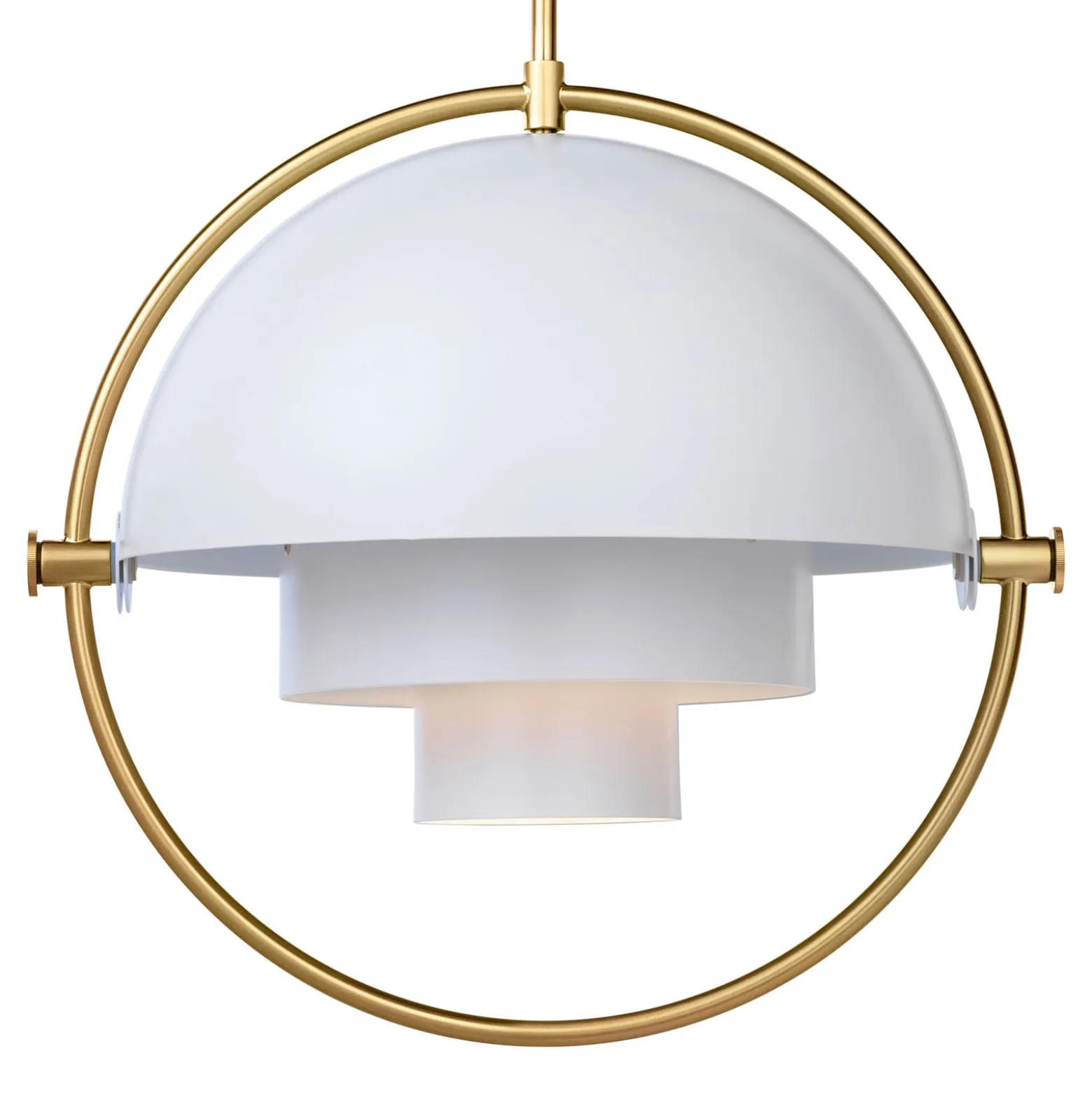 GUBI Hängeleuchte Multi-Lite, Ø 36 cm, messing/weiß