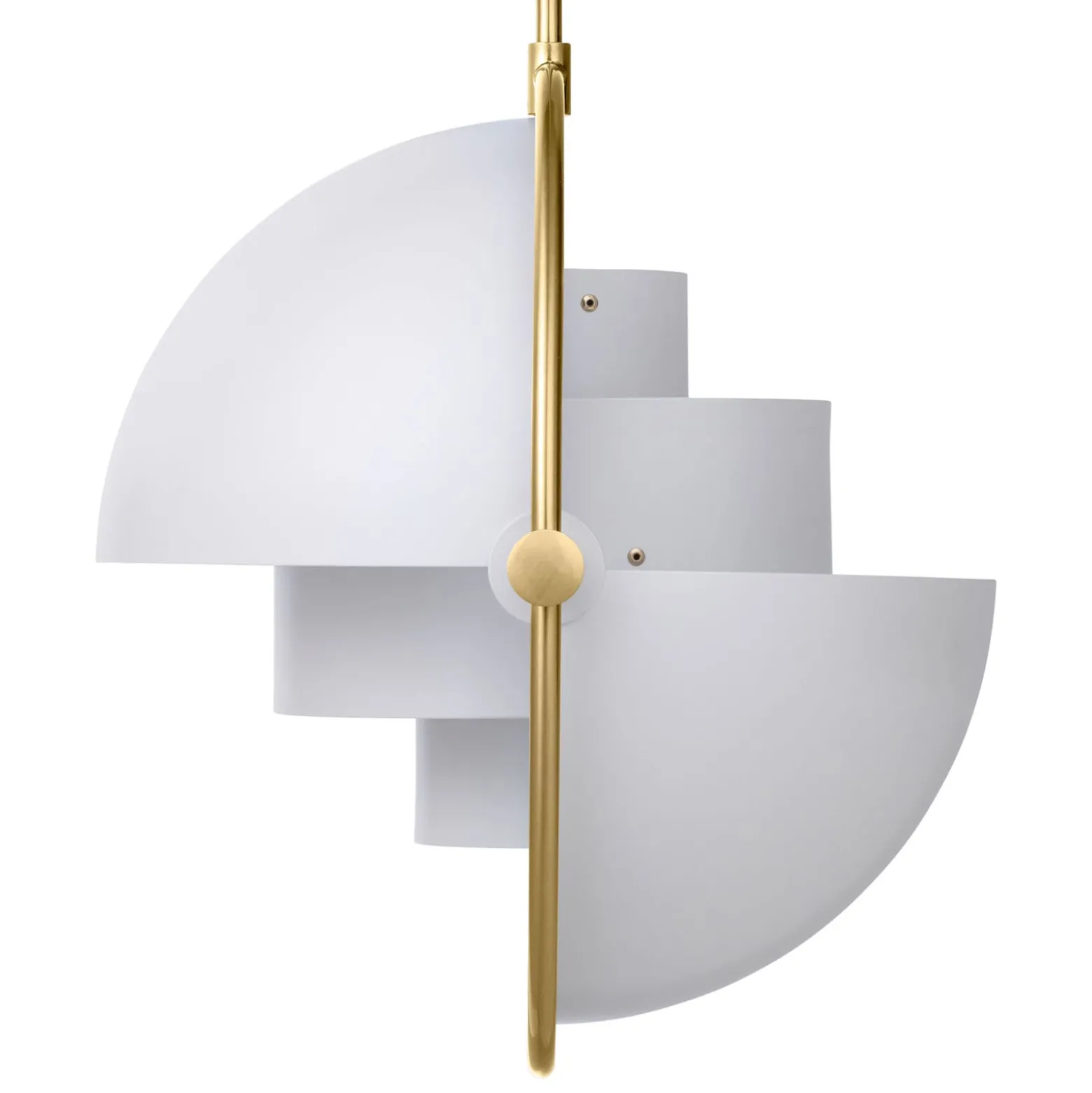 GUBI Hängeleuchte Multi-Lite, Ø 36 cm, messing/weiß