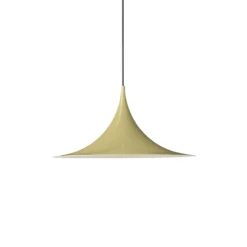 GUBI Hängeleuchte Semi, Ø 47 cm, fenchelsamen-creme glänzend