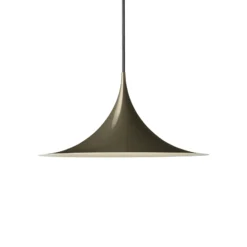 GUBI Hängeleuchte Semi, Ø 30 cm, kakaobraun glänzend