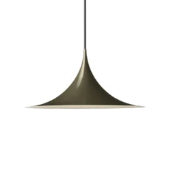 GUBI Hängeleuchte Semi, Ø 30 cm, kakaobraun glänzend