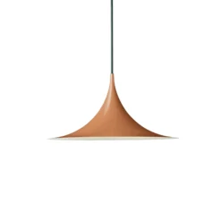GUBI Hängeleuchte Semi, Ø 30 cm, kürbis-rostbraun glänzend