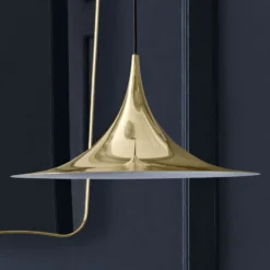 GUBI Hängeleuchte Semi, Ø 47 cm, messing glänzend
