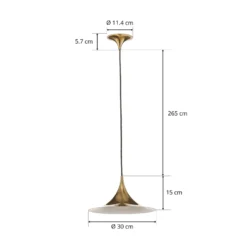 GUBI Hängeleuchte Semi, Ø 30 cm, messing glänzend