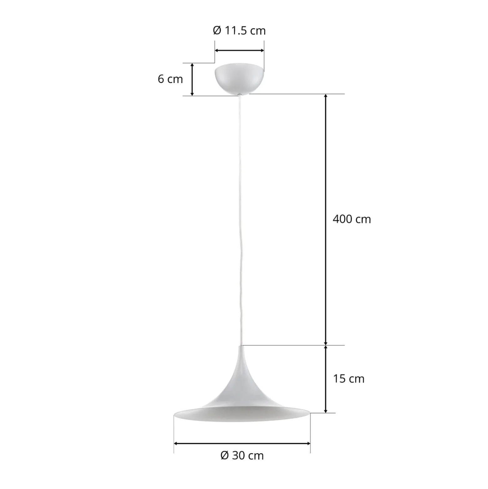 GUBI Hängeleuchte Semi, Ø 30 cm, weiß