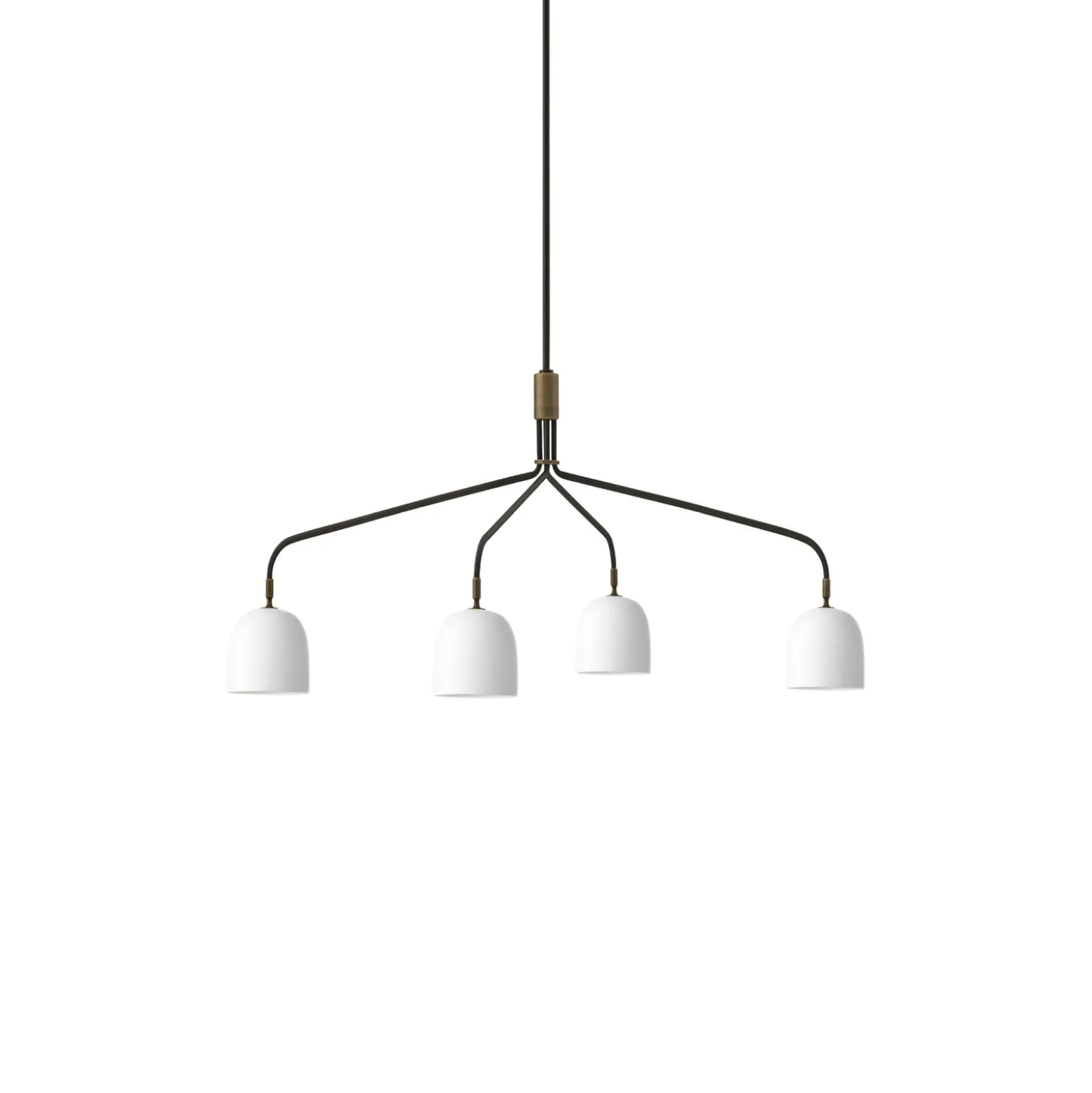 GUBI Kronleuchter Howard 4-flammig 134x103 cm weiß/gunmetal