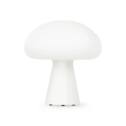 GUBI LED-Akku-Tischleuchte Obello, IP44, Glas gefrostet