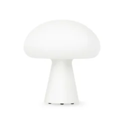 GUBI LED-Akku-Tischleuchte Obello, IP44, Glas gefrostet