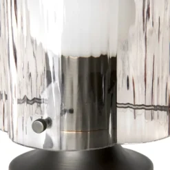 GUBI Tischleuchte Seine, Messing antik, Glas rauchgrau